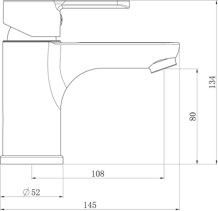 Image du produit Schütte Robinet salle de bain DENVER Robinet de lavabo noir mat Mitigeur 44106