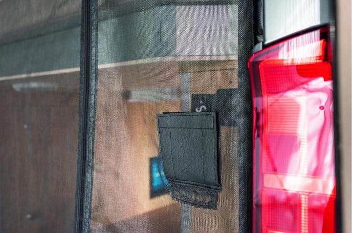 Actual product image VanQuito Mosquito net in the rear