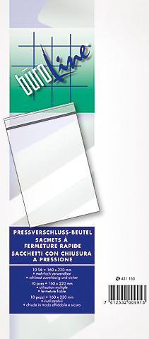 Produktbild BüroLine Pressverschluss Beutel 90x110mm (10 Stk.)