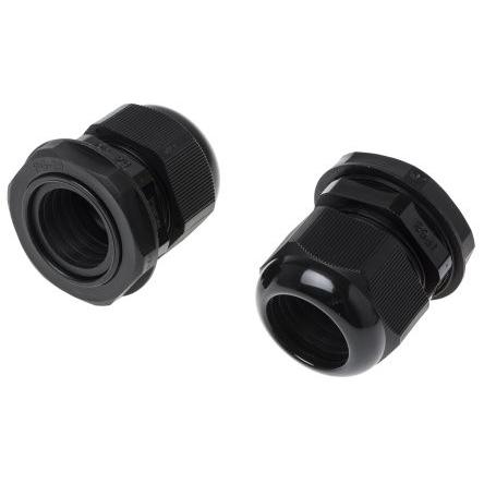 Rs Pro, Kabelverbindung, round top cable gland PG29 Black IP68