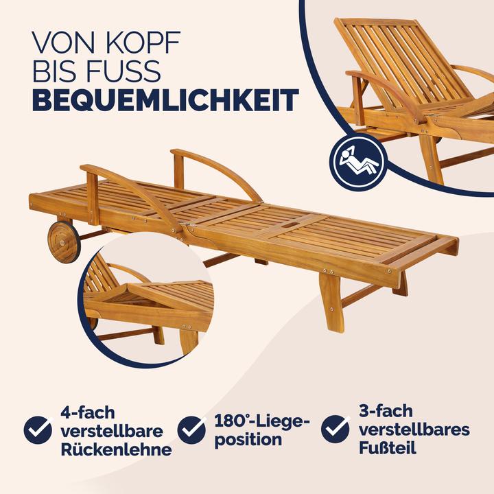 Actual product image Casaria Sun lounger (195.50 cm)