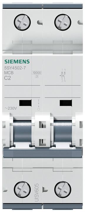 Produktbild Siemens MCB 1+N Pole Type C 10kA 2A 230V