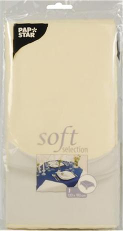 Image du produit Papstar Nappe "soft selection", crème en non-tissé PP, 100% polypropylène, dimensions : (l)1,20 x (L)1,80 m (120 x 180 cm)