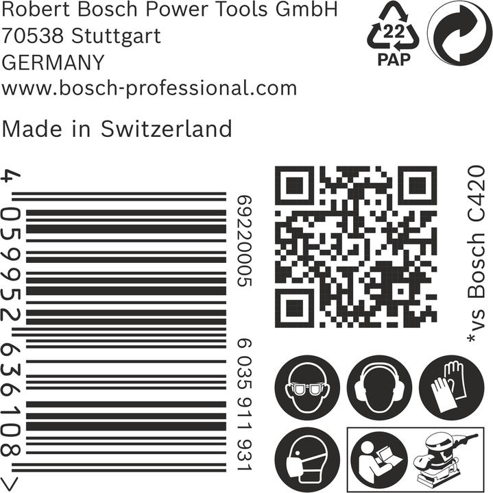 Actual product image Bosch Professional Zubehör EXPERT C470 Sandpaper, 80 x 133 mm, G 40, 50 pieces (40)
