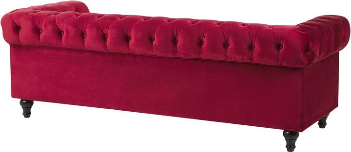 Produktbild Beliani Sofa Set Samtstoff dunkelrot 4-Sitzer CHESTERFIELD (Chesterfield)