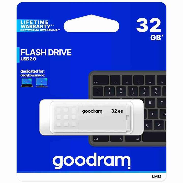 Produktbild Goodram UME2 UME2-0320W0R11 Pendrive (32 GB, USB 2.0, weiss) (32 GB, USB-A)