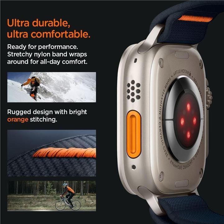 Image du produit Spigen Bande Fit Lite pour Apple Watch Series 42, 44, 45, 49 mm - bleu marine (42 mm, 44 mm, 45 mm, 49 mm, Nylon, Tissu, Acier inoxydable)
