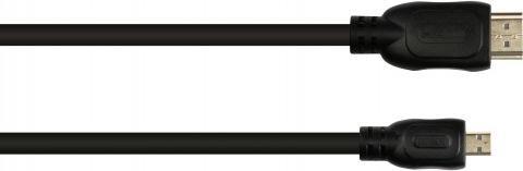 Actual product image Good Connections Connection cable HDMI 2.0b, male (type A) to Mirco male (type D), 4K / UHD @60Hz, 18 Gbit/s, vergo (0.50 m, HDMI, 2.0b)