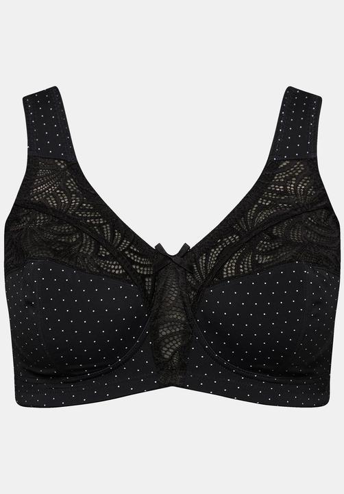 Actual product image Ulla Popken Dots and Lace Relief Bra (110 E)