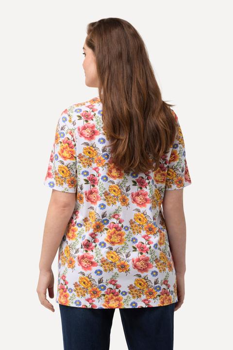 Produktbild Ulla Popken T-Shirt, Blüten, Carree-Ausschnitt, Halbarm (42, 44)