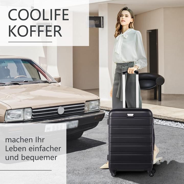 Produktbild Coolife 3-teiliges Hartschalenkoffer Set