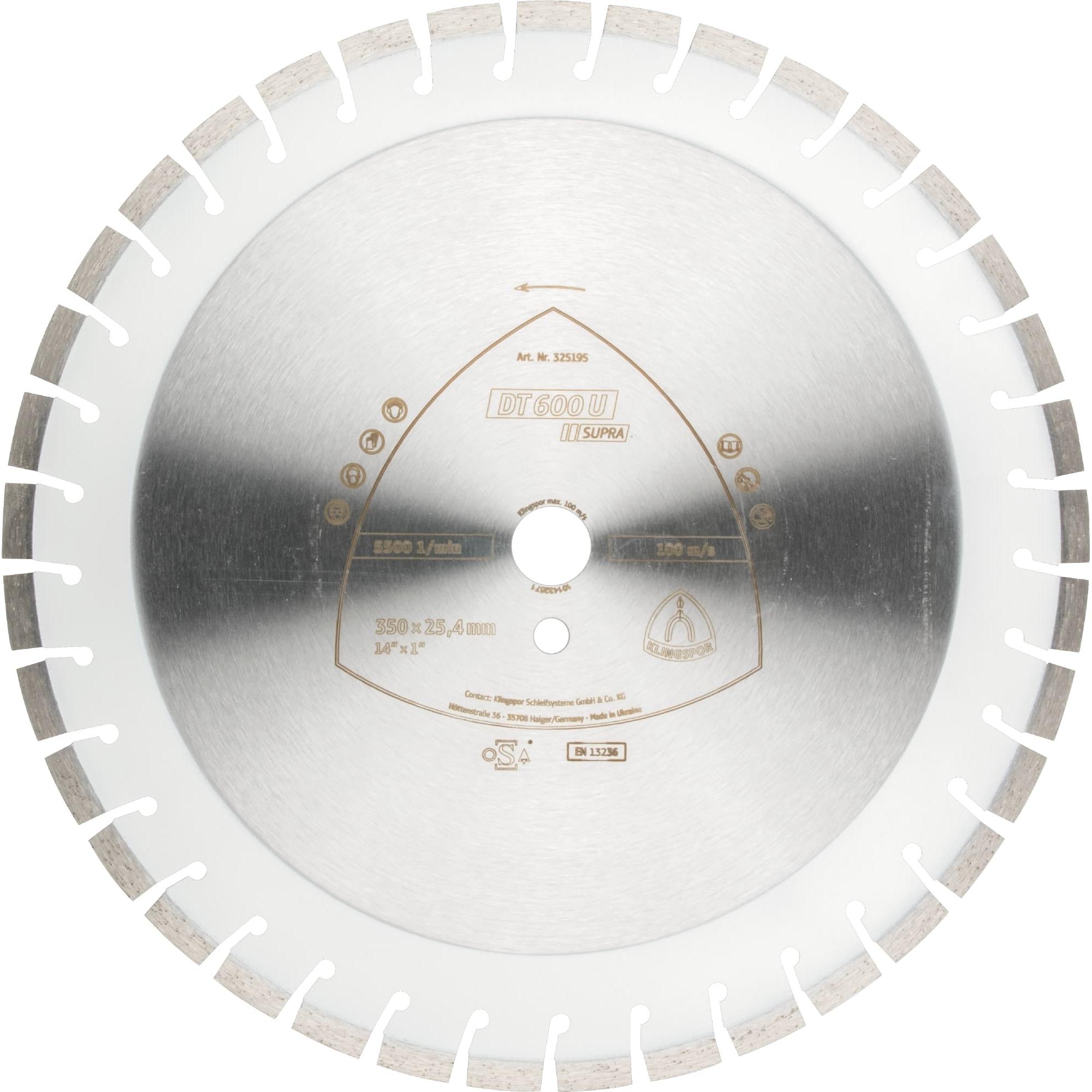 Klingspor, Sägeblatt, DT 600 U Supra - Diamanttrennscheibe 350 x 25,4 mm