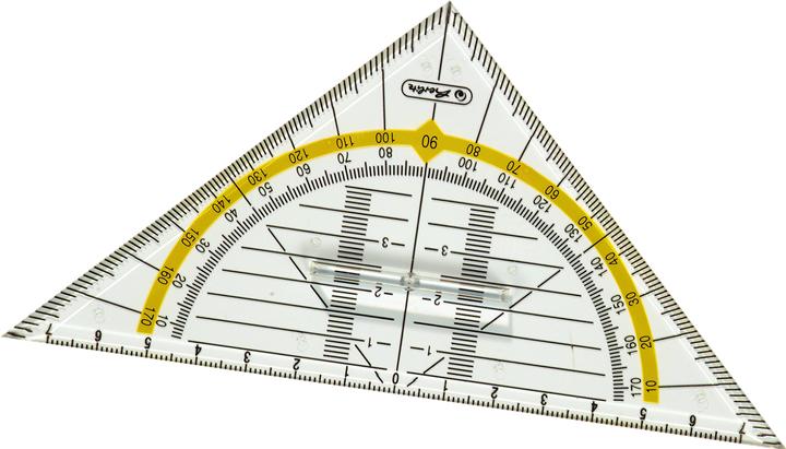 Actual product image Herlitz Geometry triangle small with handle plastic (16 cm, Plastic)