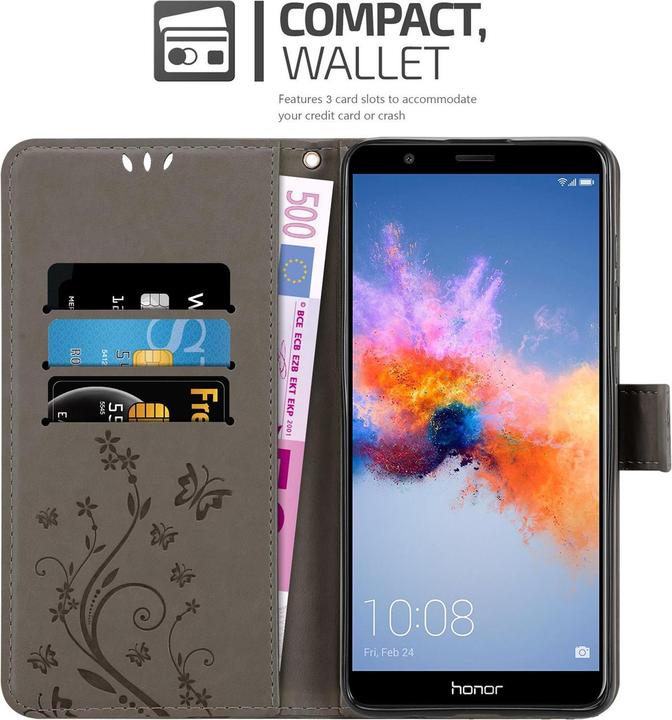Actual product image Cadorabo Flower Book Cover (Honor 7X)