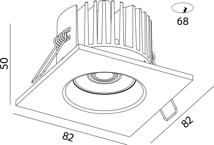 Actual product image Abalight LED downlight (923 lm, IP20)