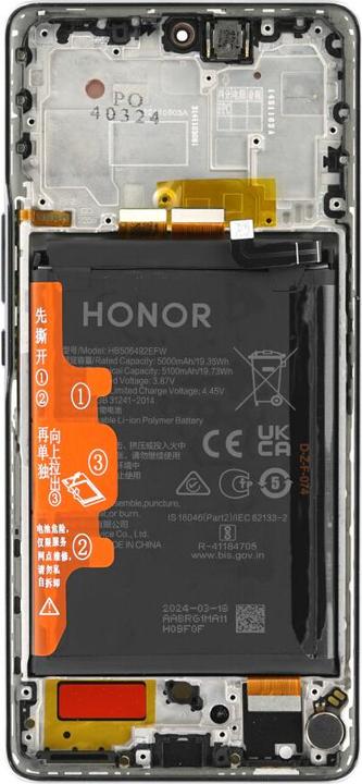 Actual product image Honor Display + Battery Magic5 Lite Silver 0235AEMY (Display, Rechargeable battery, Honor Magic 5 Lite, Honor X40i, Honor X9A)