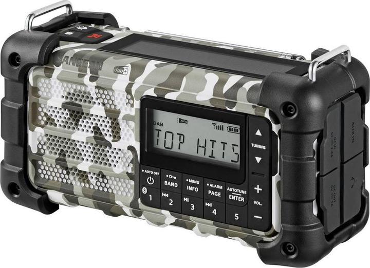 Produktbild Sangean MMR-99 DAB+ Artic Camo Notfall/Kurbel/Solar Radio (DAB+, FM, Bluetooth)