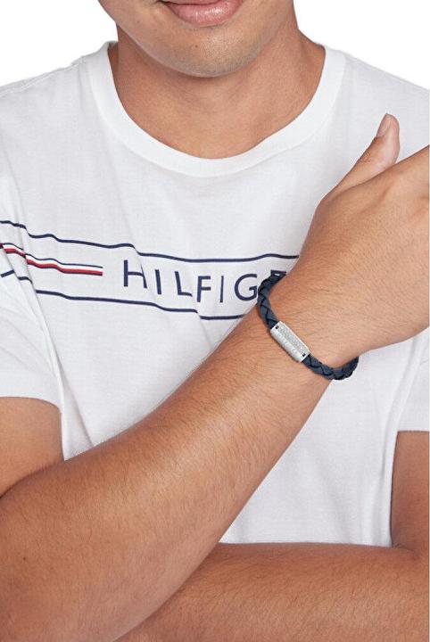 Produktbild Tommy Hilfiger Explore the Braid Armband (21 cm, Edelstahl, Leder)
