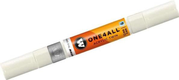 Actual product image Molotow Marqueur pour Maquettes - One4All Twin - Acrylique Blanc Nature - 1,5/4mm - -229 - 15 cm (White, 4 mm, 1 x)