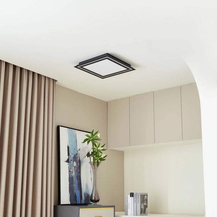 Image du produit Lucande Plafonnier LED Leicy RGBW noir 44cm (1300 lm)