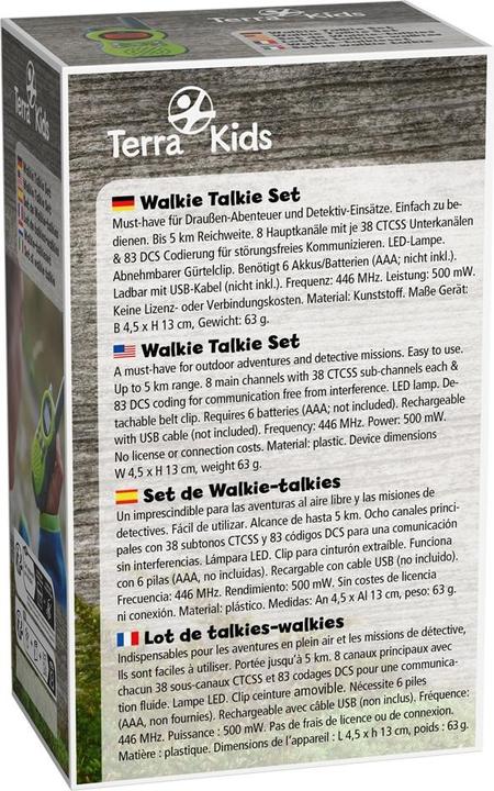 Nährwerte und Zutaten Haba Terra Kids Walkie Talkie (5 km)