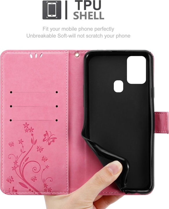 Produktbild Cadorabo Flower Book Cover (Samsung Galaxy A21s)