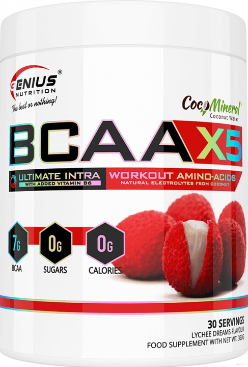 Actual product image Genius Nutrition BCAA-X5 (Lychee, 1 pcs., 460 g)