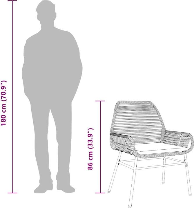 Produktbild vidaXL Garten Essgruppe (160 x 80 x 74 cm)