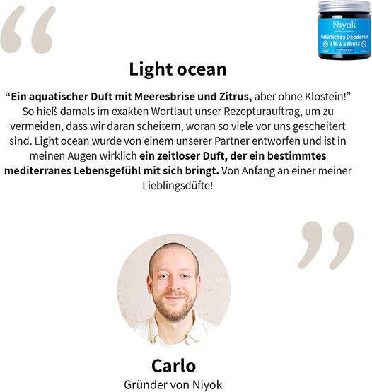 Immagine prodotto Niyok Crema deodorante Oceano chiaro (Crema, 40 ml)