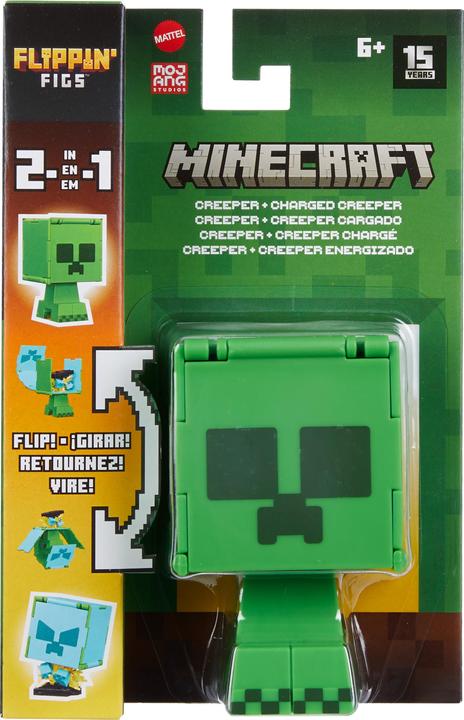 Image du produit Minecraft Flippin' Figure Creeper + Charged Creeper