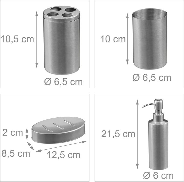 Produktbild Relaxdays 4-tlg. Badezimmer-Set