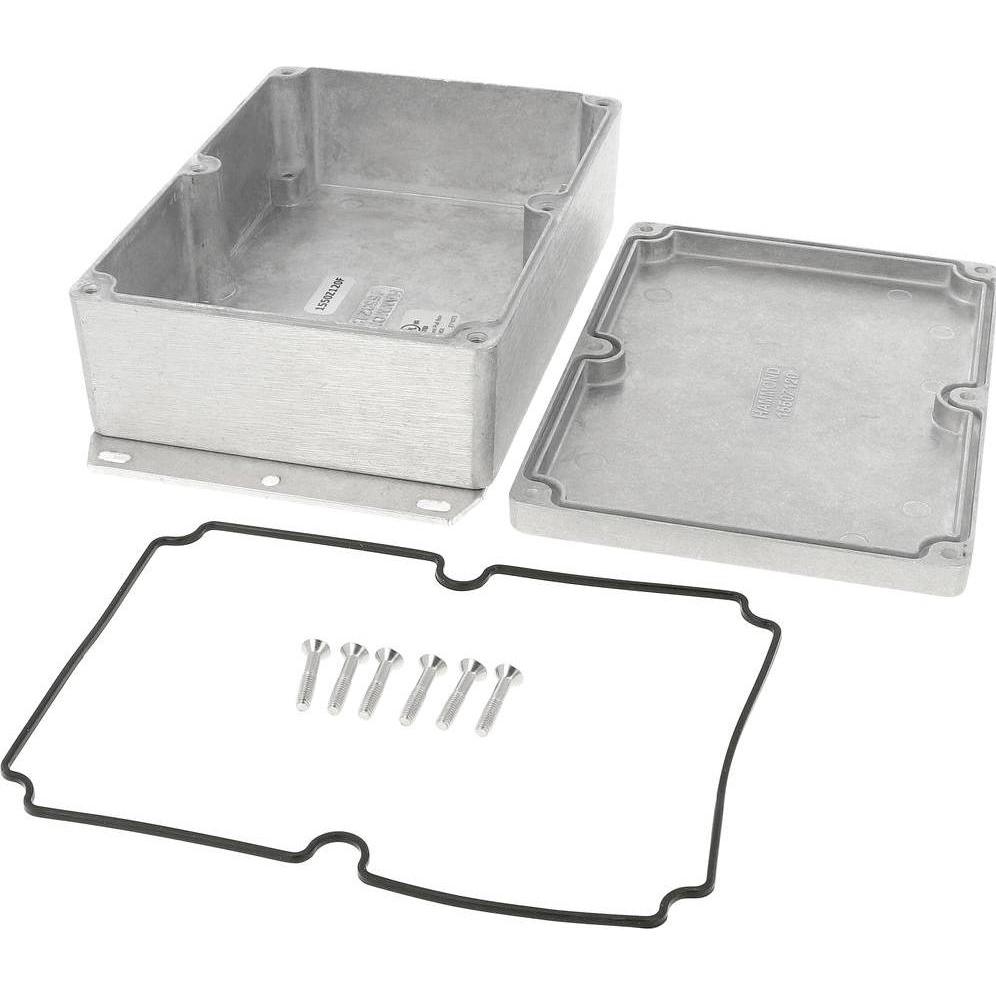 Hammond Dickwandiges Druckgussgehäuse mit Flansch, 171 x 121 x 55 (Gehäuse), Elektronikzubehör + Geh