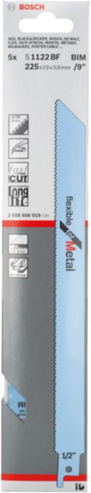 Actual product image Bosch Professional Zubehör Reciprocating saw blade S 1122 BF Flexible for Metal, 100-pack