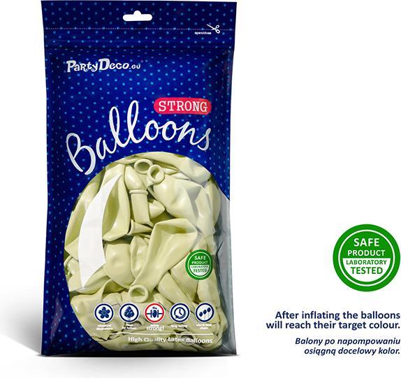Actual product image Partydeco Strong Balloons 27cm, Pastel Light Cream (1 pkt / 50 pc.) (50x)