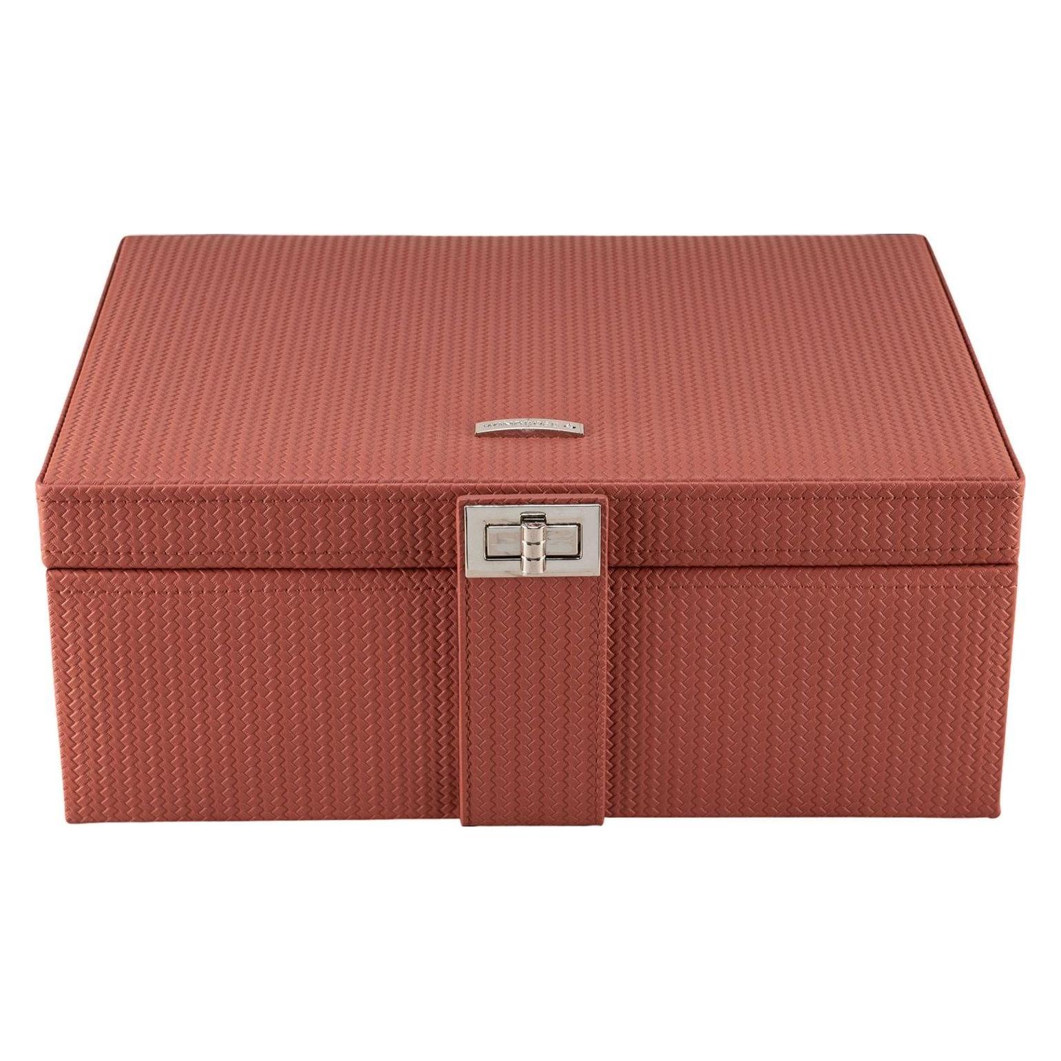 Windrose, Uhrenbox + Schmuckaufbewahrung, Corbello Jewelry Box, Braun