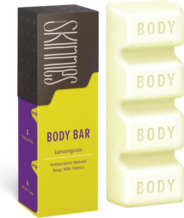 Skinnies Body Bar Lemongrass (Hartseife, 100 ml)