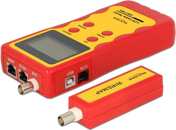 Image du produit Delock Testeur de câbles LCD RJ45 / RJ12 / BNC / USB
