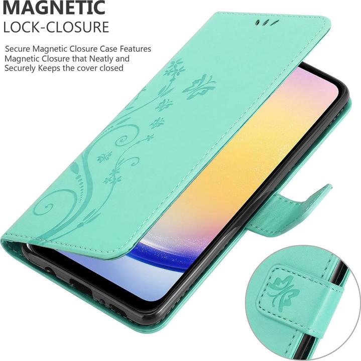 Produktbild Cadorabo Hülle für Samsung Galaxy A26 mit Blumen Muster (Samsung Galaxy A26)