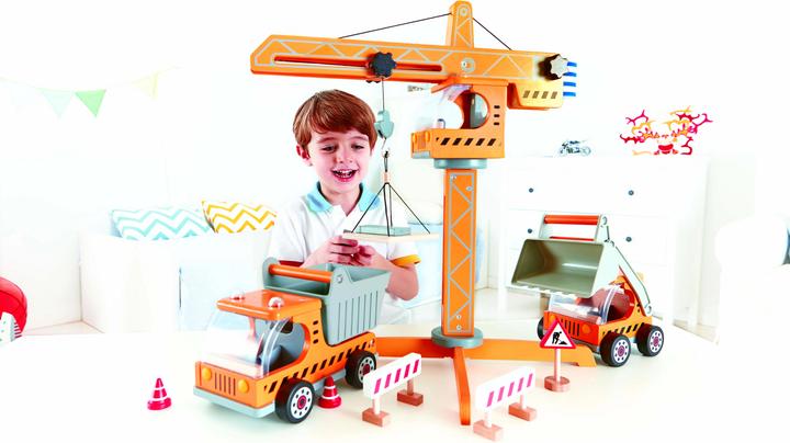 Actual product image Hape Large construction crane