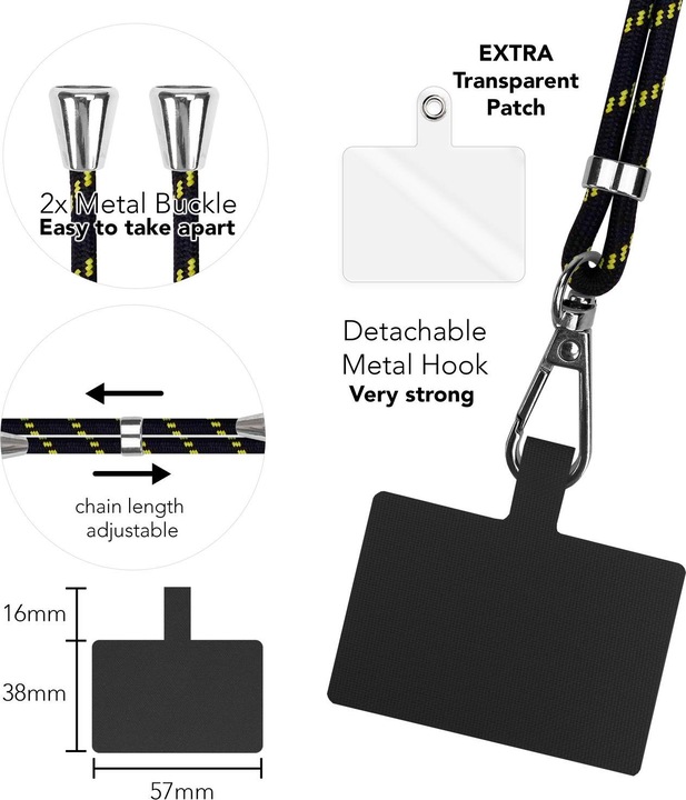 Productafbeelding Nalia Universele mobiele telefoonketting met pad