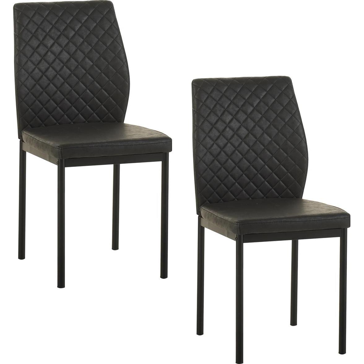 HTI-Living, Stühle, Esszimmerstuhl 2er Set Antikanthrazit Tromi