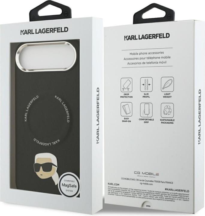 Produktbild Karl Lagerfeld - Leather MagSafe - iPhone 17 Air - Black (Apple iPhone 17 Pro)
