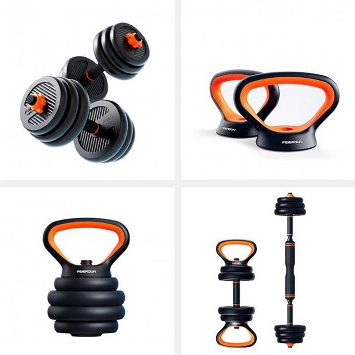Produktbild FED Xiaomi 20 kg Dumbbell + Barbell + Kettlebell Kit (4 x 2 kg, 4 x 1.5 kg, 4 x 1.25 kg)