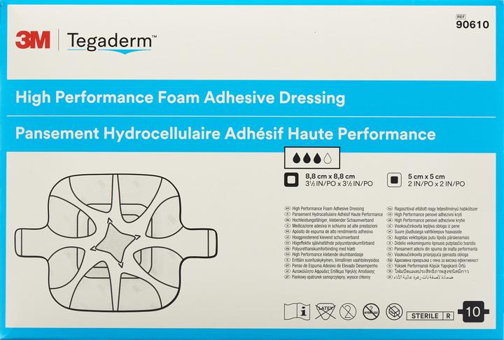 Energy Label 3M TEGADERM FOAM HP foam dressings 5x 5 cm adhesive, 10 pieces