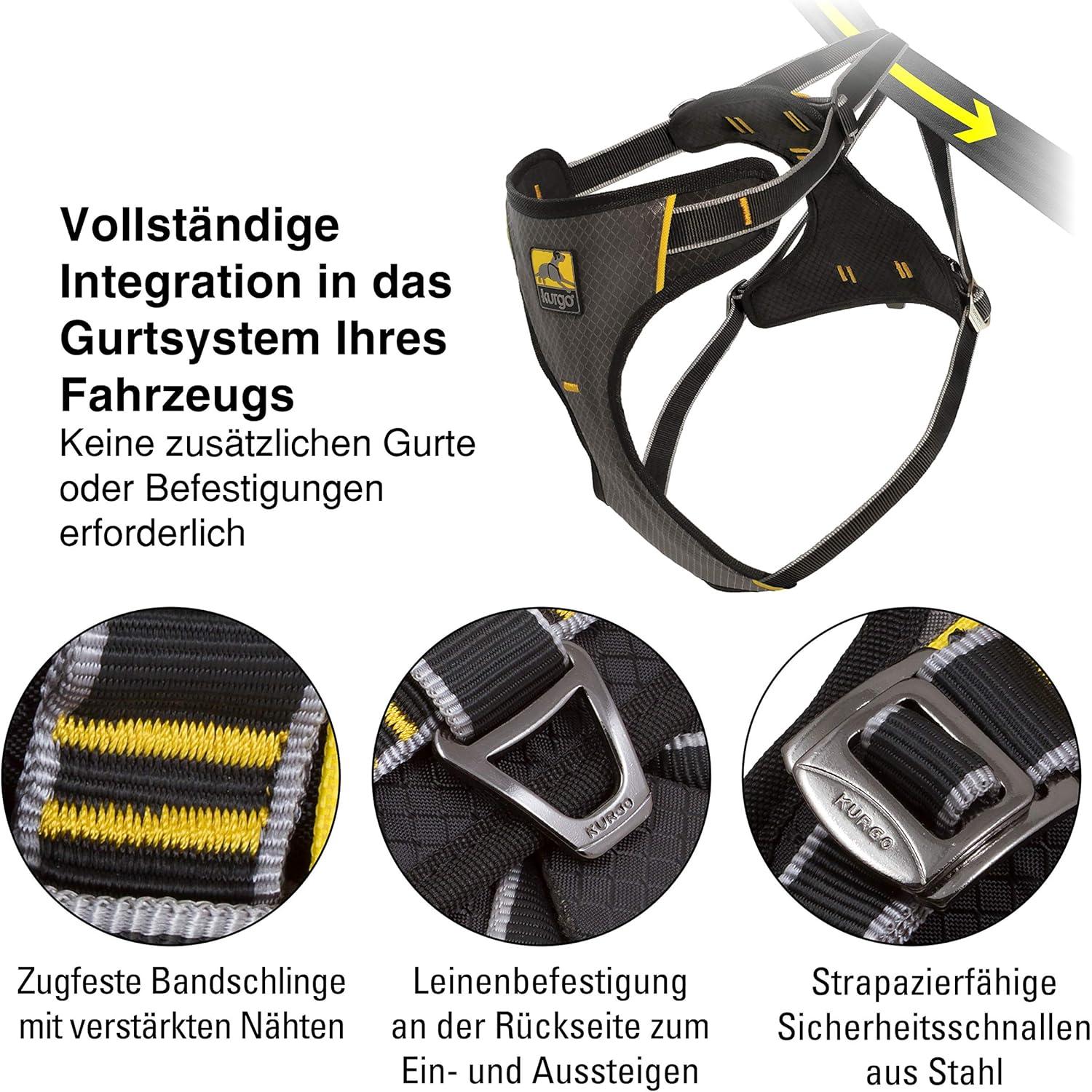 Thumbnail - Kurgo Impact Hunde-Autogeschirr (M, Hund, Spazieren, Allgemein), Halsband + Leine