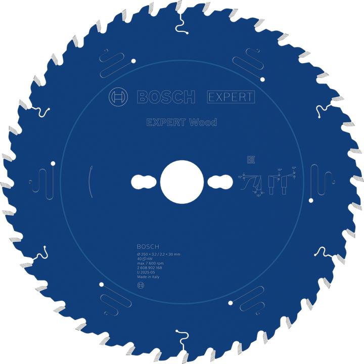 Immagine prodotto Bosch Professional EXPERT Wood Kreissägeblatt, 250x3,2x30 mm, T40