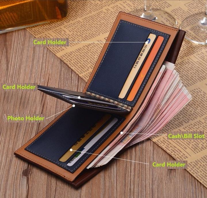 Actual product image JTI Luxury wallet - PU leather - Light brown