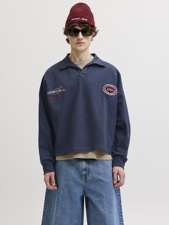 Produktbild Jack & Jones Jorsavona Sweat Split Neck Badge Ls Polo (M)