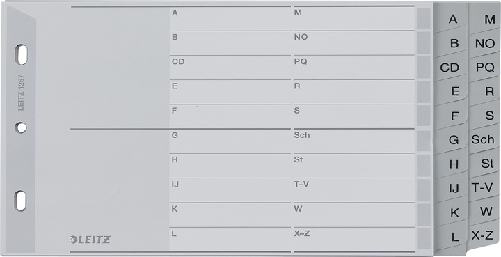 Leitz Register PP grau