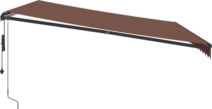 Actual product image VidaXL Markise Gelenkarmmarkise Sonnenmarkise Automatisch LED Braun 450x350cm (4.50 m)